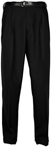 Bocaccio Mens Pleated Dress Pants 40x34 Black