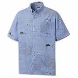 Columbia Men Saltwater Map Print Short Sleeve Shirt fm7214