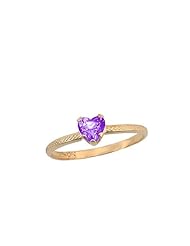 10K Gold Childrens February Birthstone Ring(size 3 1/2)