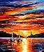 "BY THE ENTRANCE TO THE HARBOR" Canvas giclee by Leonid Afremov - Hand Signed 16X20