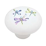 Dragonfly Fantasy Decorative High Gloss Ceramic Drawer Knob