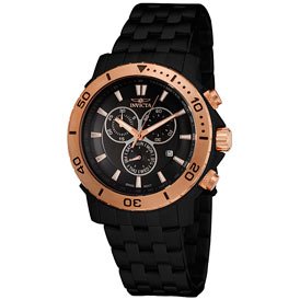Invicta Men's 6791 Pro Diver Collection Chronograph Black Ion-Plated Stainless Steel Watch