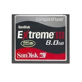 O SanDisk O - Card - CompactFlash - Extreme III - 8GB - 30MB/Sec - SanDisk - Sold As Each