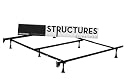 Furniture online: STRUCTURES by Malouf Heavy Duty 6-Leg LINENSPA Adjustable Metal Bed Frame with Double Center Support and Glides Only - UNIVERSAL (Cal King, King, Queen, Full XL, Full, Twin XL, Twin)