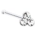 Sterling Silver Clear Gem Trio Nose Bone