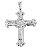 .925 Sterling Silver Hip Hop Cubic Zirconia Cross Charm