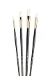 Princeton Brush Set White Taklon Round 1, Bright 4, Flbert 4, F6