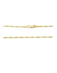 14K Yellow Gold - 18" 1.6 MM. Singapore Necklace Gold Chain