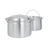 Bayou Classic 4024 24-Qt. Fryer- Steamer with Lid and Basket - Aluminum