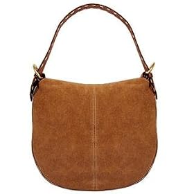Maschera Leather and Suede Handbag Cognac