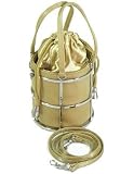 Gold Caged Satin Evening Bag
