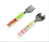 Sesame Street Easy Grasp Fork and Spoon,Colors and Styles May Vary