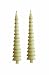 Tag Tree 11" Taper Candles, Ivory With Gold Glitter, Set of 2