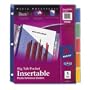 Avery  Big Tab Pocket Insertable Plastic Dividers,  5-Tab Set, 1 Set (11902)