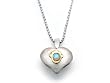 Heart Hamsa Necklace - Opal at Center, by Neta