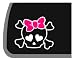 Skull with PINK Bow Car Decal / Sticker