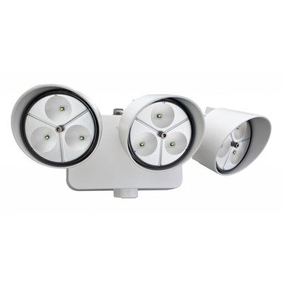 Dusk to Dawn Three Head LED Floodlight in White