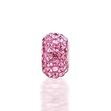 Bling Jewelry 925 Sterling Silver Pink Swarovski Crystal Bead Pandora Chamilia Beads Compatible