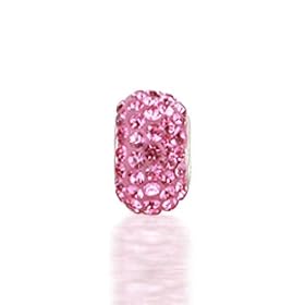 Bling Jewelry 925 Sterling Silver Pink Swarovski Crystal Bead Pandora Chamilia Beads Compatible