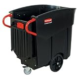Black Mega Brute Mobile Waste Collector (RUB100) Category: Outdoor Trash Cans and Containers