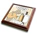 Doggie Bottled Water - 8x8 Trivet With 6x6 Ceramic Tile