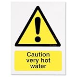 Stewart Superior Catering Sign Caution Very Hot Self Adhesive Vinyl W150xH200mm Ref CS006SAV