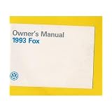 1993 VOLKSWAGEN FOX Owners Manual User Guide by Volkswagen