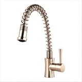 Mini Spring Pre-Rinse Bar Faucet in Stainless Steel