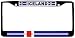 Iceland Flag Black License Plate Frame Metal Holder