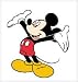 Rubber Stamp, Wood Mounted - Mickey Mouse Ta Da!, 5x5cm