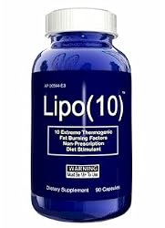 Lipo 10 - 90 Capsules Hardcore Thermogenic Fat Burner Weight Loss Diet Pills