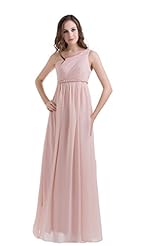 A-line Empire   Waistline Chiffon One Shoulder Floor Length Bridesmaid Dress/Party Dress 