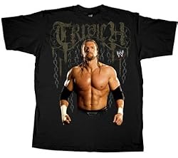 WWE Wrestling Triple H Huge Chains Black Youth T-shirt Tee