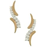 Satin/Round Diamond 'Journey Of Life' Earrings .48cttw