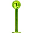 16 Gauge Light Green Electro Titanium Labret Monroe -3/8"