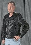 Men's Sidelace Leather Motorcycle Jacket