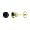 1 CT Black Diamond Stud Earrings 14k Yellow Gold