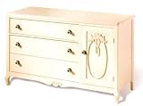 Milady 3 Drawer Dresser w/ Door and w/ Wood Knobs (Without Applique) Sand Dune (Un-Rubbed)
