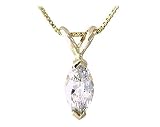 1.00 ct.tw Marquise Diamond Solitaire Pendant in 14 kt. Yellow Gold