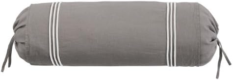 Roxbury Park Baratto Neck Roll, Graphite/Ivory