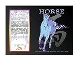 Asian Zodiac Poster Year of the Horse: Birth Years 1918 1930 1942 1954 1966 1978 1990 2002 2014