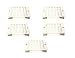 5 Pack Swimming Pool Deck Drain Rectangular Grate 2x4 with Screws Replacement For Hayward SP1019BA