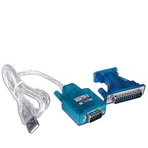 Electronics: USB to RS232 9 pin Cable with 25 pin Serial Adapter