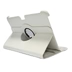 White Rotating Leather case cover for Samsung Galaxy Note 800 (GT-N8000)