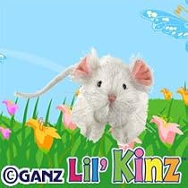 LilKinz Mini Plush Stuffed Animal White Mouse