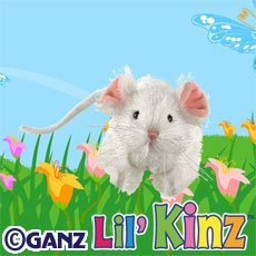 Lil'Kinz Mini Plush Stuffed Animal White Mouse