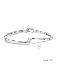 Modern I - Diamond And 18K White Gold Bracelet