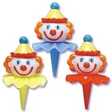 Clown Head Cupcake Picks - 12pc