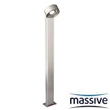 Massive LED Sockelleuchte, “Stavanger”, alu