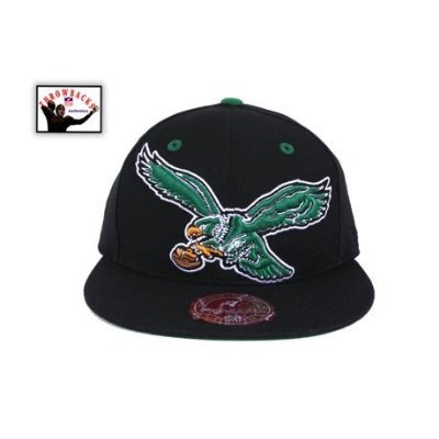 Philadelphia Eagles Big Logo Flat Brim Hat/Cap (7 7/8)